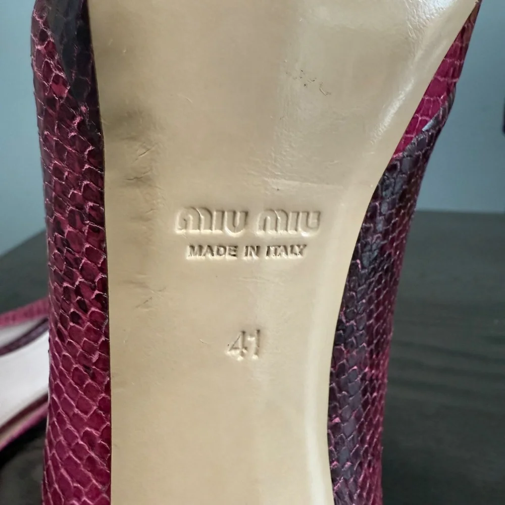 Miu Miu Prada Snakeskin Open-toe Pumps Platforms‎ Size 11 B